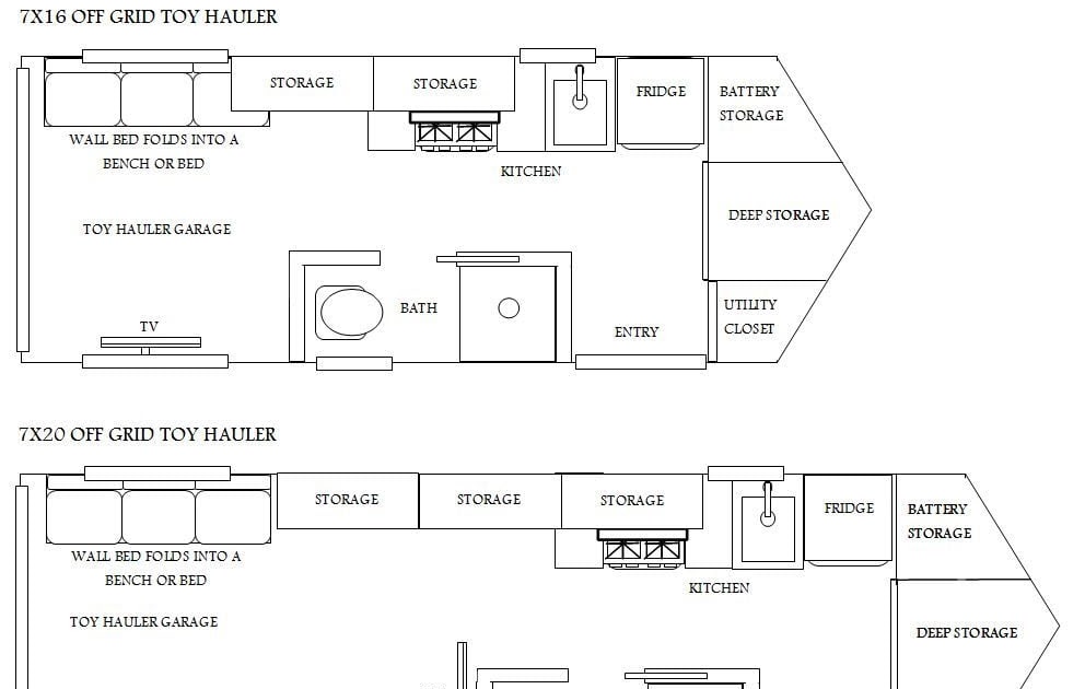 7x16 Cargo Trailer Conversions: Sales & Sugar Thrillz Size Chart Guide