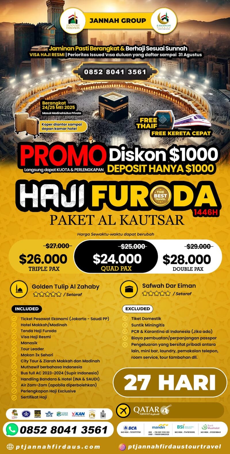 Biaya Haji Furoda 2025: Info Terbaru Dan Rincian Lengkapnya
