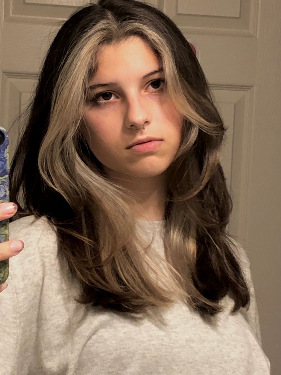 Brown Hair With Blonde Underneath: A Stunning Two-Tone Trend