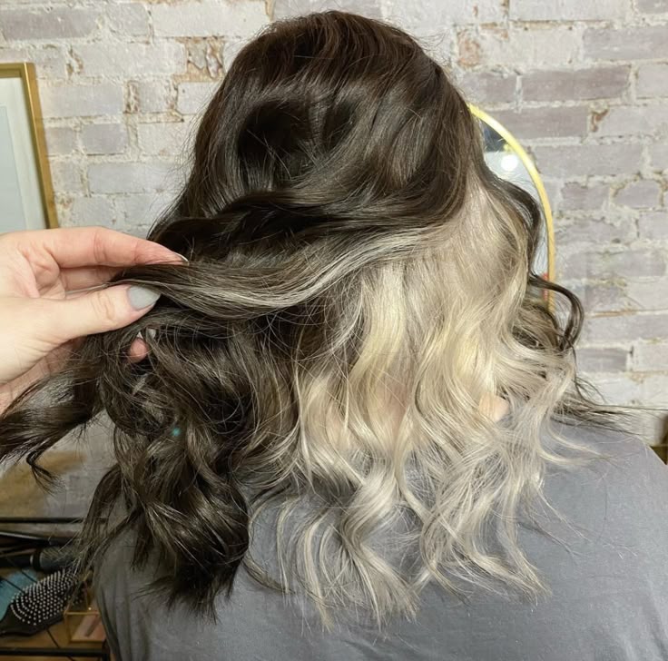 Brown Hair With Platinum Blonde Underneath: A Chic, Modern Look