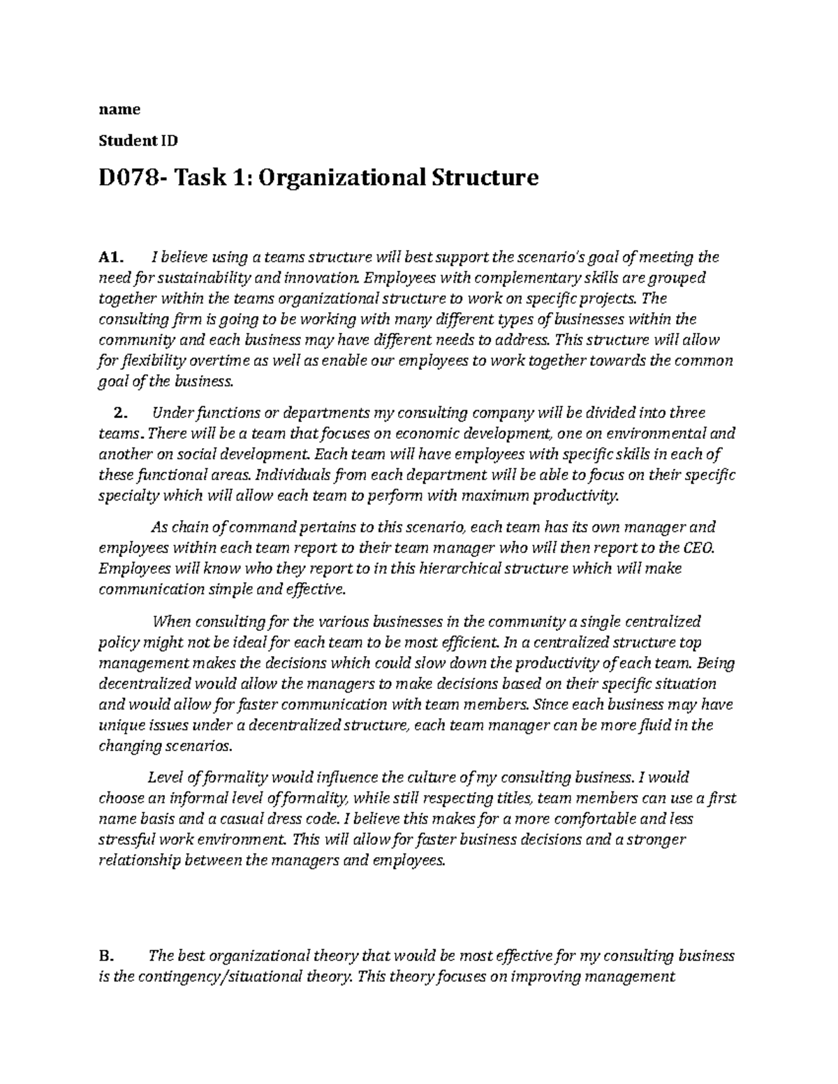 D078 Task 1: A Comprehensive Guide