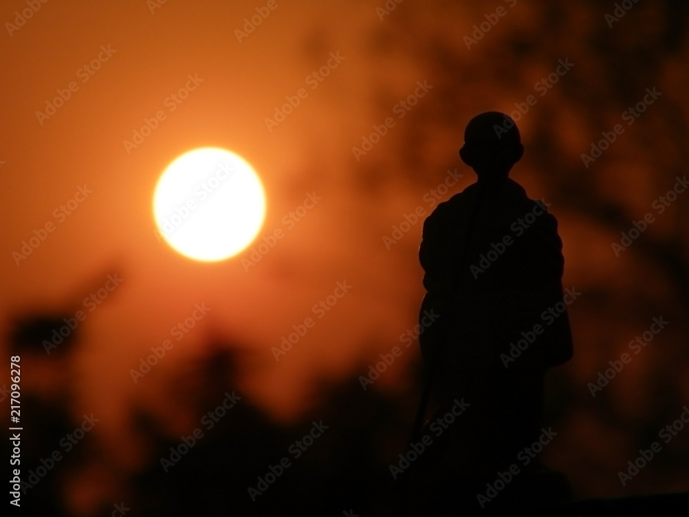 Gandhi Gazing: A Moment Captured At The Window