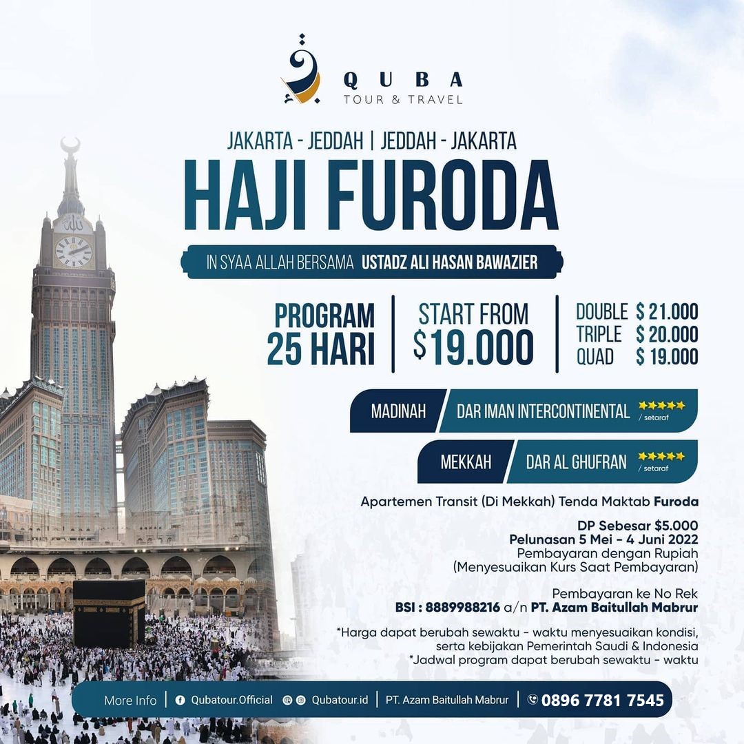 Harga Paket Haji Furoda: Perbandingan Biaya Dan Pilihan Terbaik