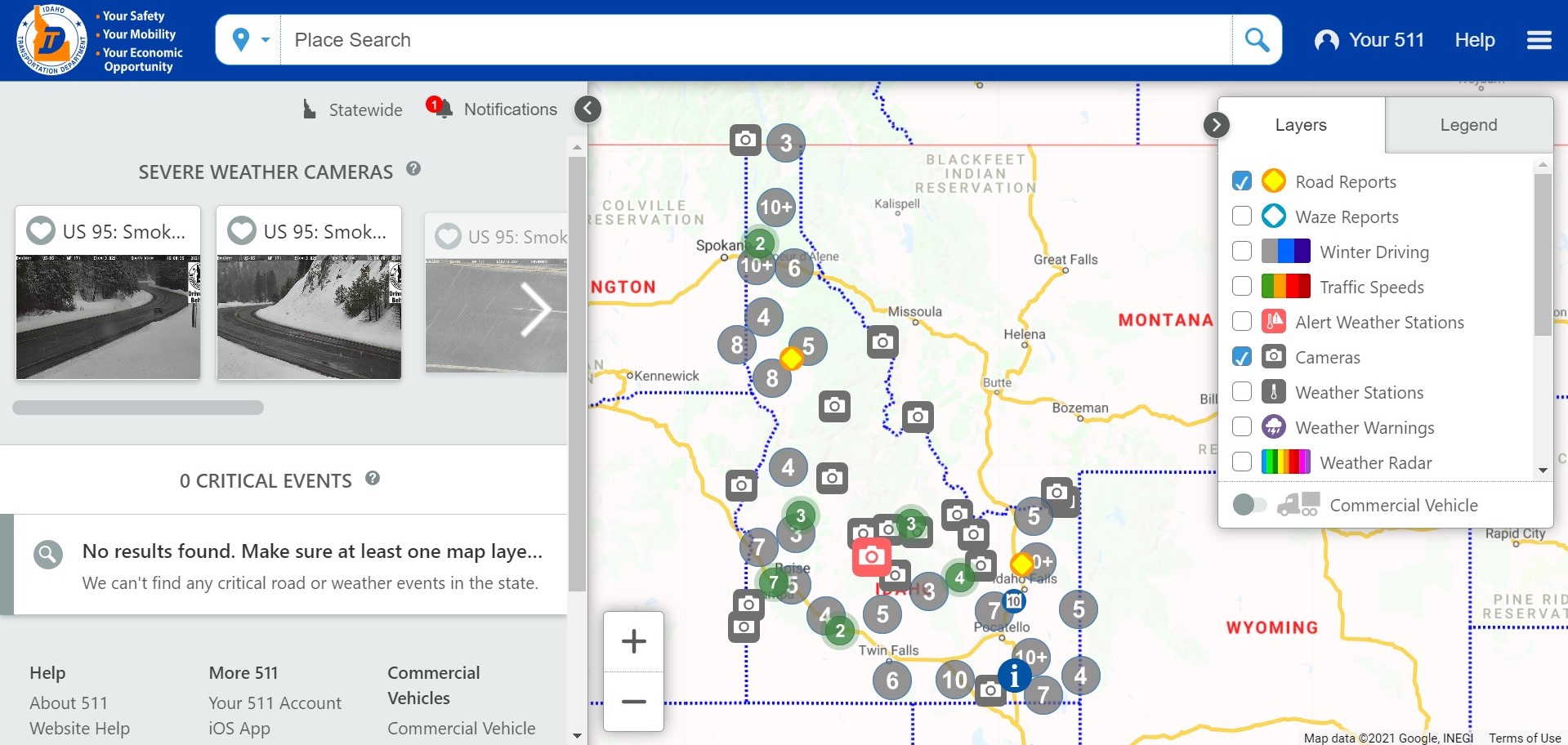 Idaho Highway 95 Road Conditions: Real-Time Cameras & Current Updates