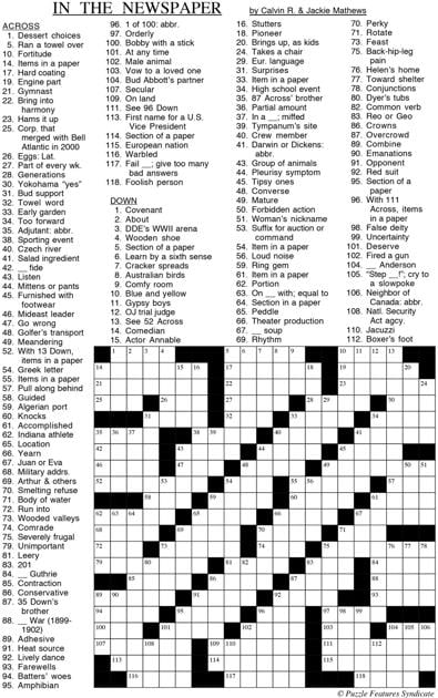 Jefferson County Newspaper Bust: Crossword Clue 