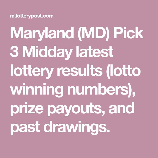 MD Lottery Winning Numbers: Pick 3 & Pick 4 Results Today