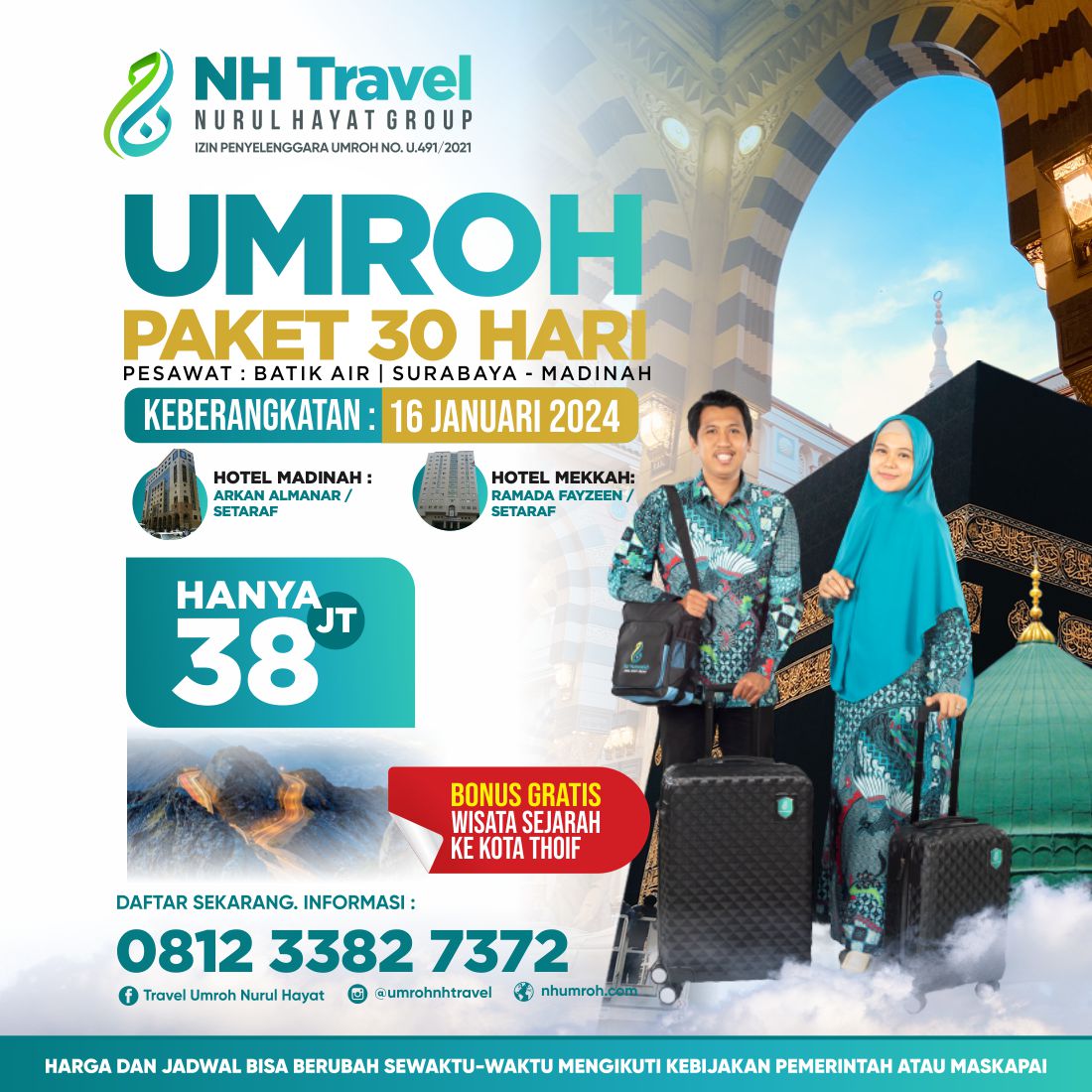 Paket Umroh 21 Hari: Eksplorasi Makkah & Madinah