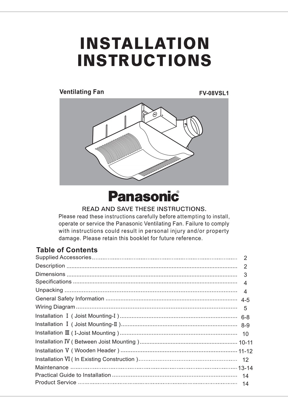 Panasonic FV-LP001 Terms Of Use: A Comprehensive Guide