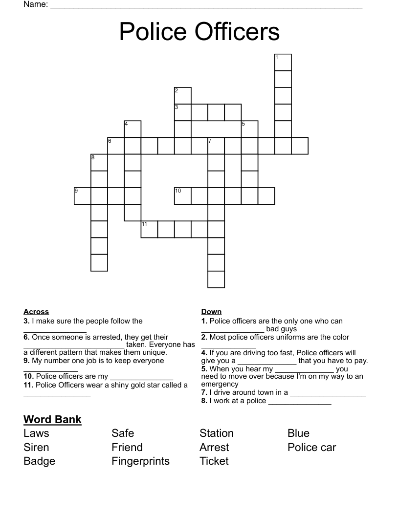 Police District: A Short Daily Themed Crossword Clue