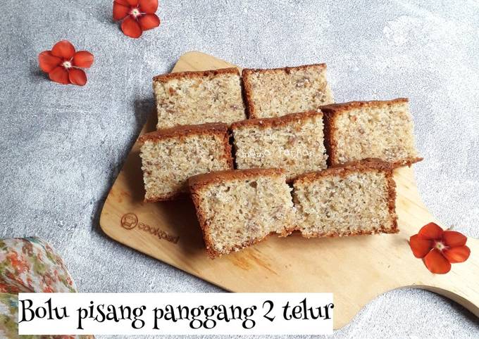 Resep Mudah Bolu Pisang Panggang (Hanya 2 Telur!)