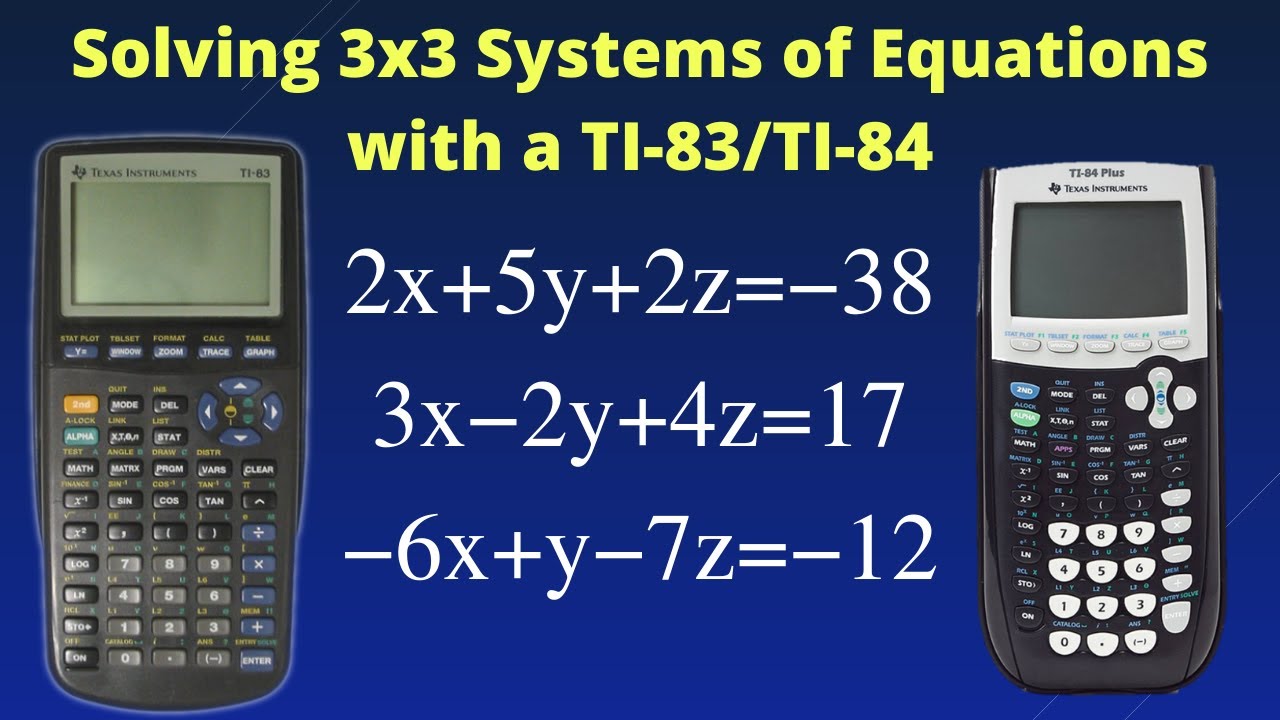 Solving Systems Of Equations On Your TI-84 Plus: A Comprehensive Guide