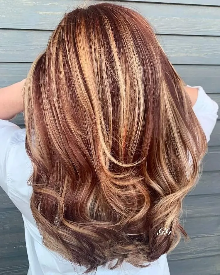 Stunning Dark Hair With Red And Blonde Highlights: A Style Guide
