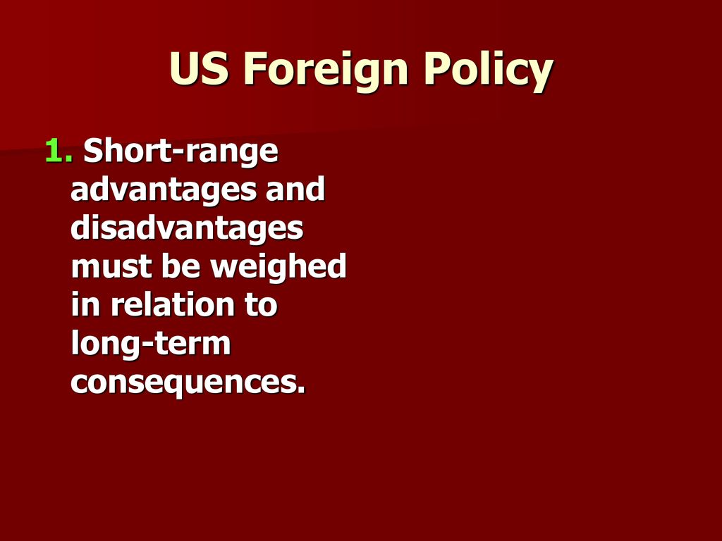 Understanding US Foreign Policy: A Weegy Analysis