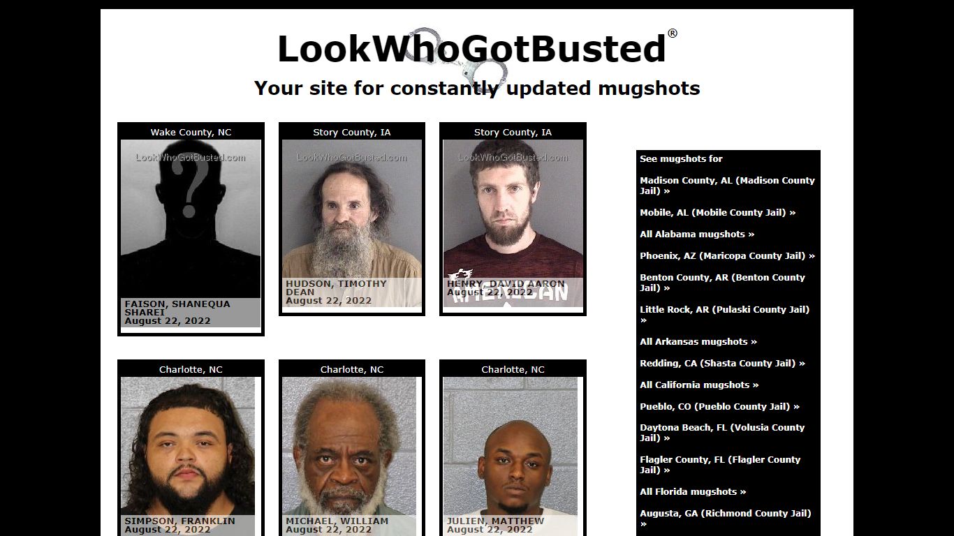 Who Got Busted: A Roundup Of Recent Newspaper Headlines